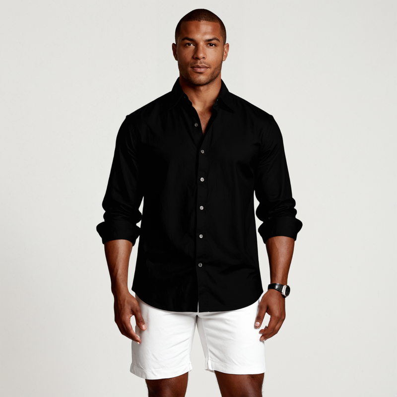 Dennis | Vintage Long Sleeve Linen Shirt