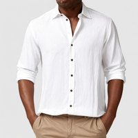 Dennis | Vintage Long Sleeve Linen Shirt