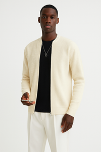 Rupert ribbed jumper in Beige