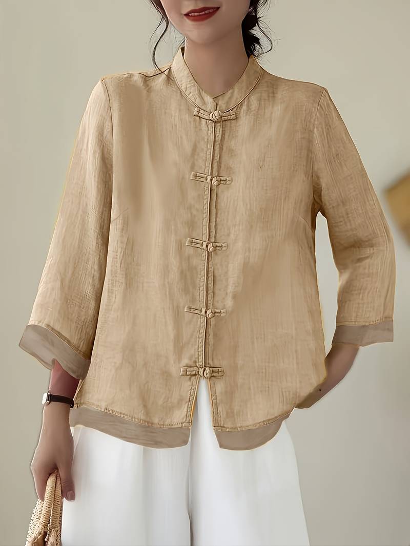 Sylvie blouse in Khaki