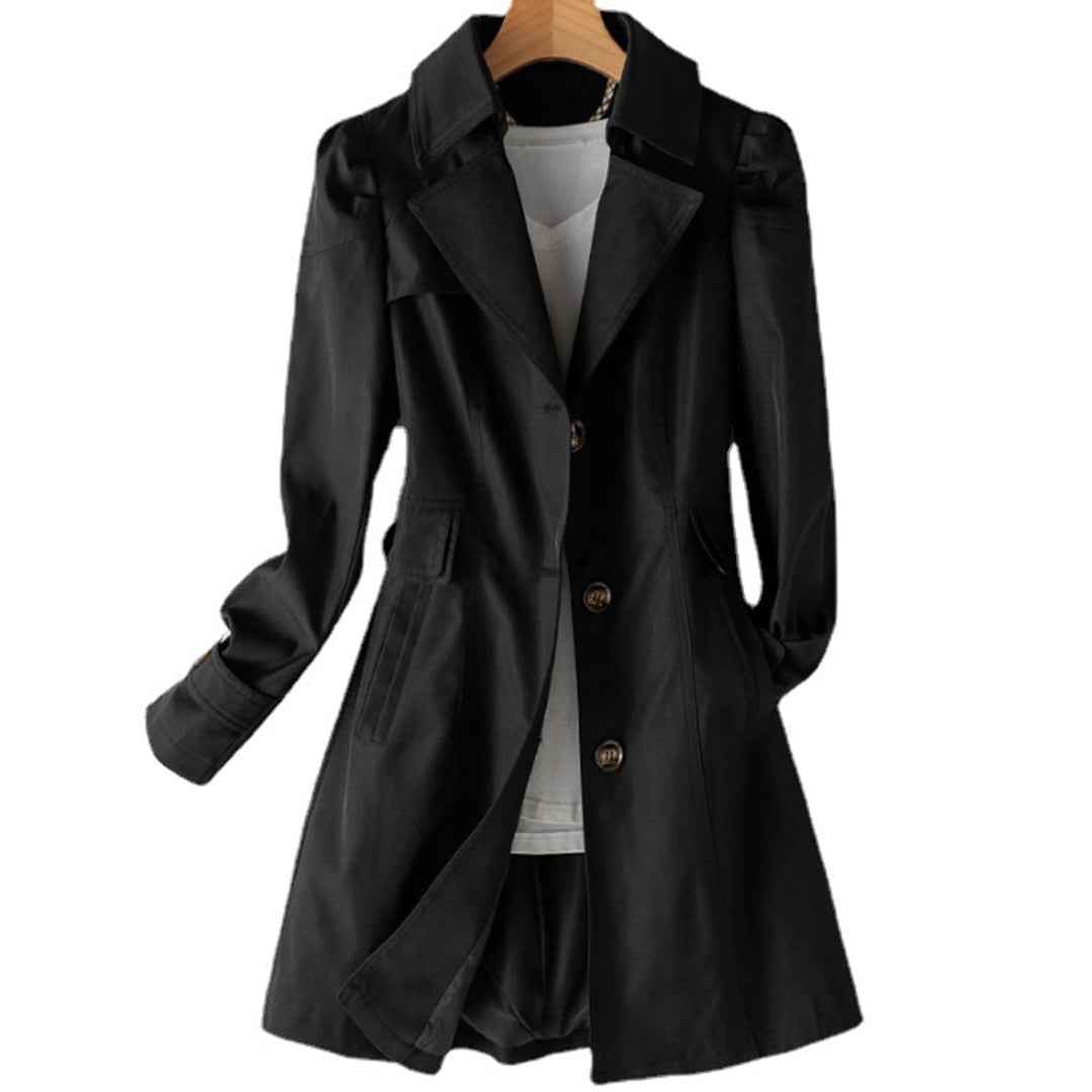 Wilhelmina | Women's Double-Breasted A-Line Long Trench Coat