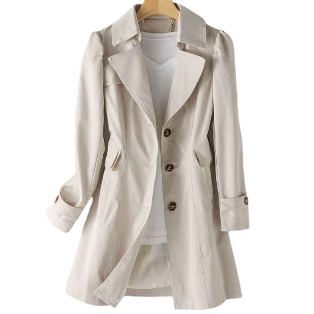 Wilhelmina | Women's Double-Breasted A-Line Long Trench Coat
