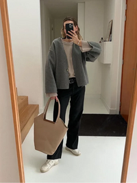 Isaura boxy oversized jacket detail view 4