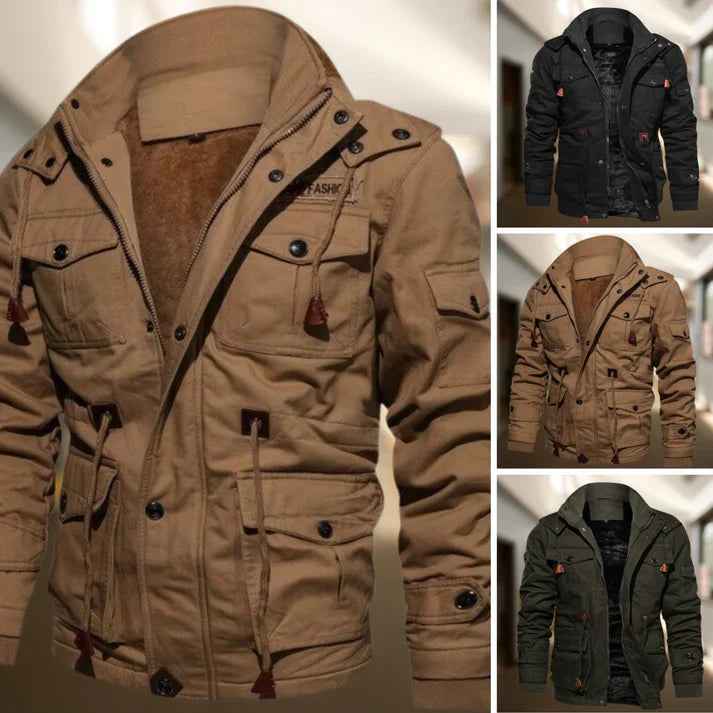 Humbert | Men's Hooded Military Jacket with Drawstring Waist