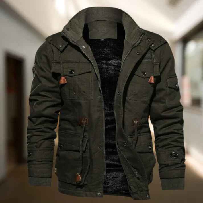 Humbert | Men's Hooded Military Jacket with Drawstring Waist