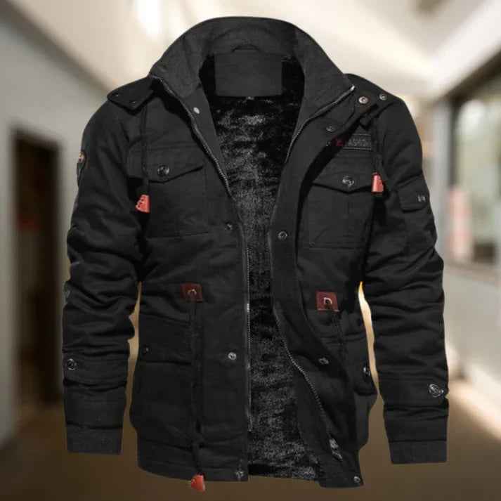 Humbert | Men's Hooded Military Jacket with Drawstring Waist