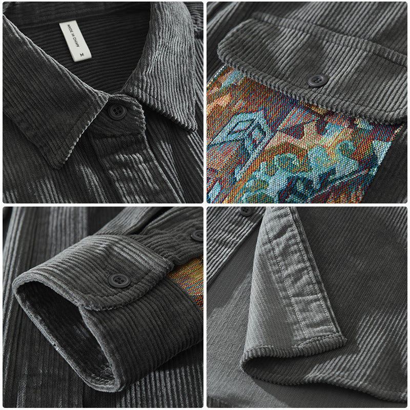 Wade corduroy shirt, sixth view