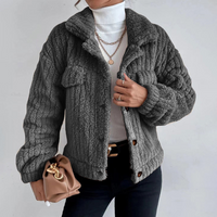 Jonquil button-down relaxed fit jacket in Dark Grey