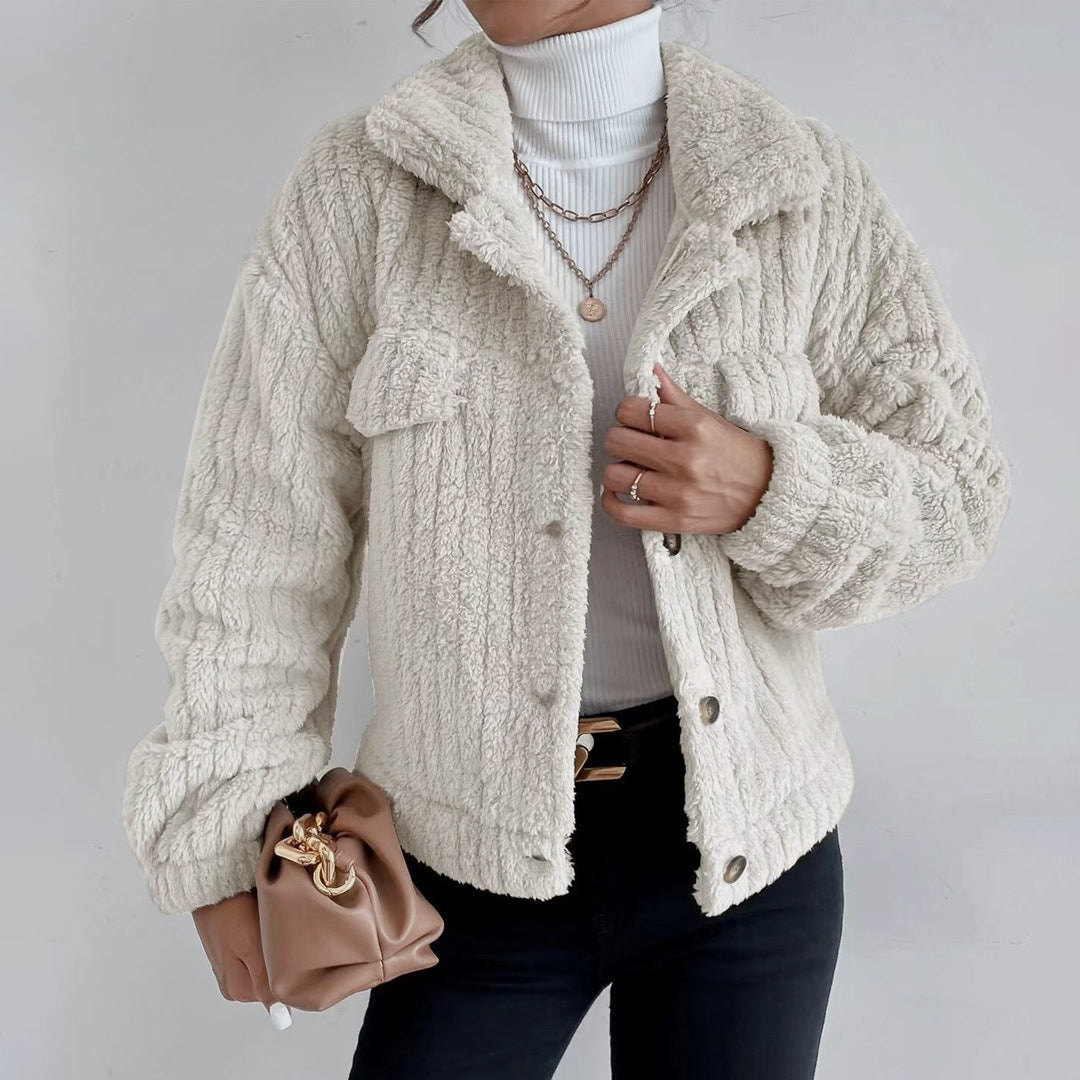 Jonquil button-down relaxed fit jacket in White