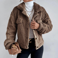 Jonquil button-down relaxed fit jacket in Brown