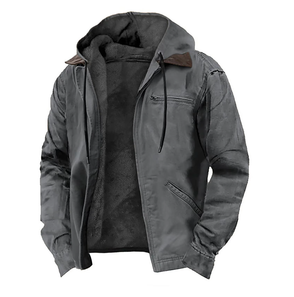 Eberhard hooded full zip jacket in Grey