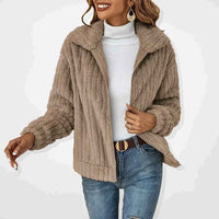Orsolya | Women's Zip-Up Collared Relaxed Fit Jacket