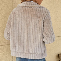 Orsolya jacket collar and ribbed texture detail
