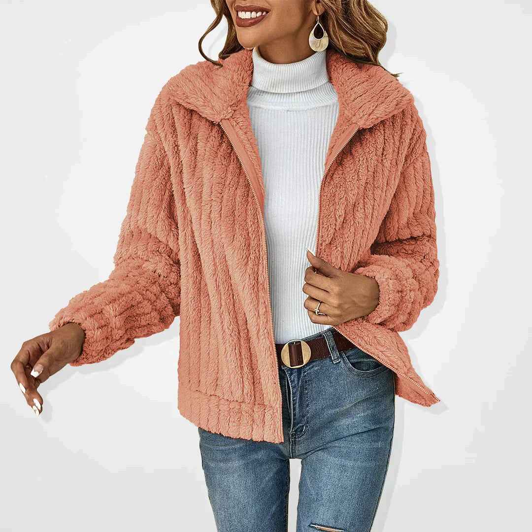 Orsolya | Women's Zip-Up Collared Relaxed Fit Jacket