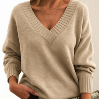 Augusta relaxed fit V-neck jumper detail