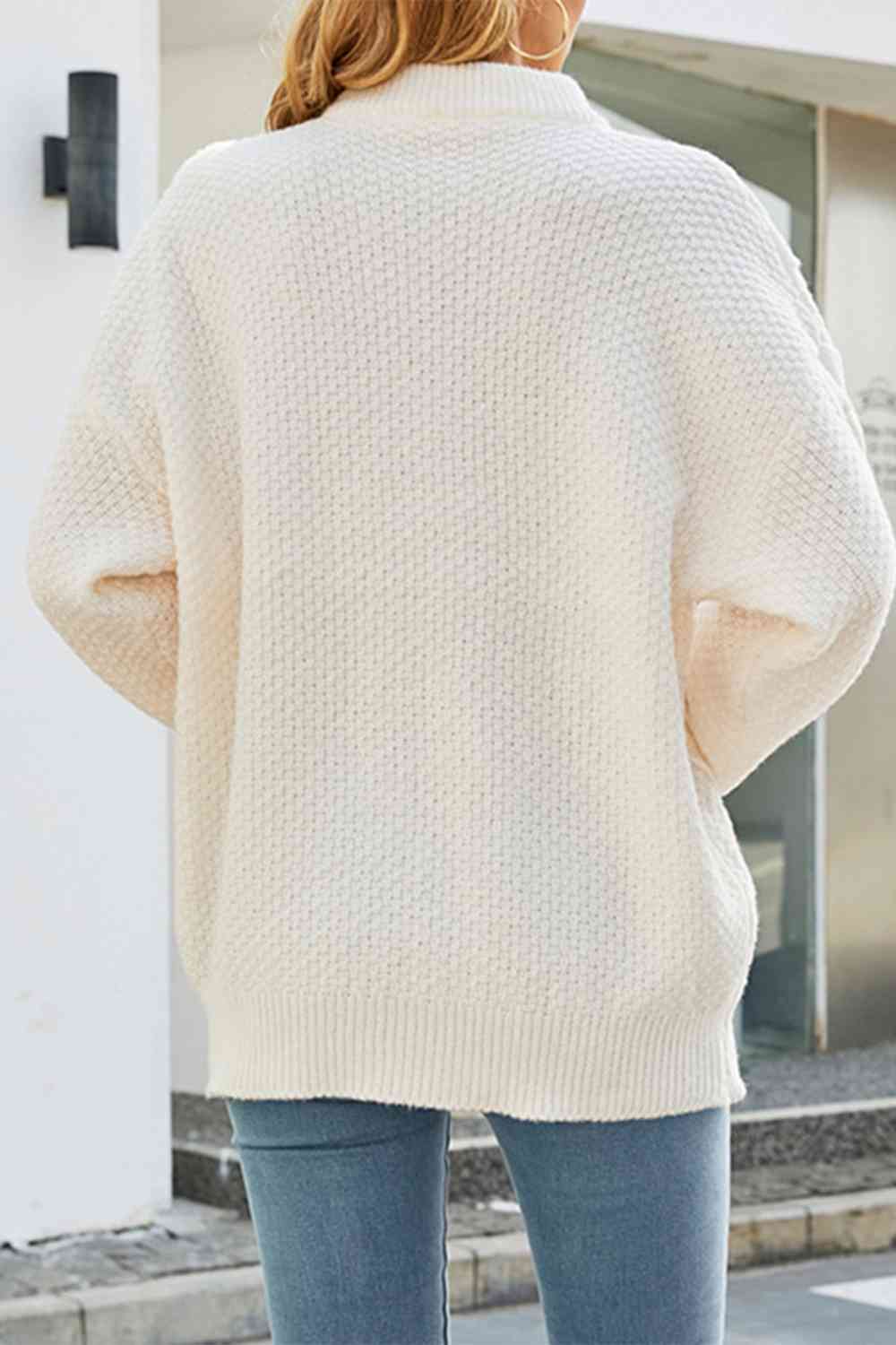 Domenica cable knit jumper detail view one