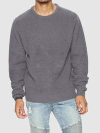 Lockwood textured knit crew neck jumper detail view 11