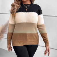 Ivetta | Women's White Striped Relaxed Fit Jumper