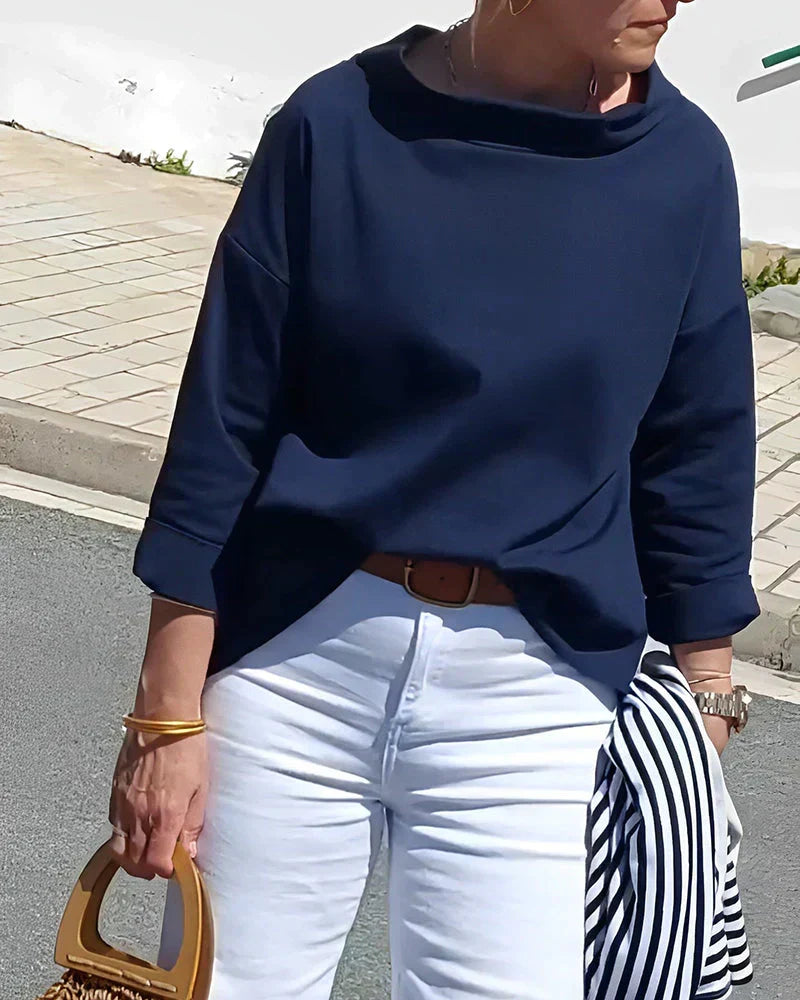 Leocadia knit top in Dark Blue