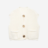 Desiree knitted vest in White