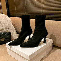 Patience pointed toe kitten heel ankle boots eighth view