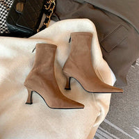 Patience pointed toe kitten heel ankle boots sixth view