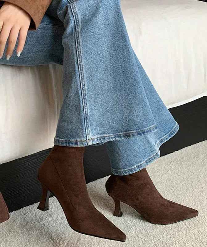 Patience | Women's Pointed Toe Kitten Heel Ankle Boots