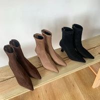 Patience pointed toe kitten heel ankle boots ninth view