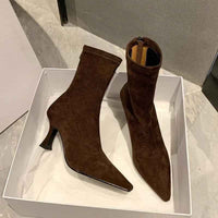 Patience | Women's Pointed Toe Kitten Heel Ankle Boots