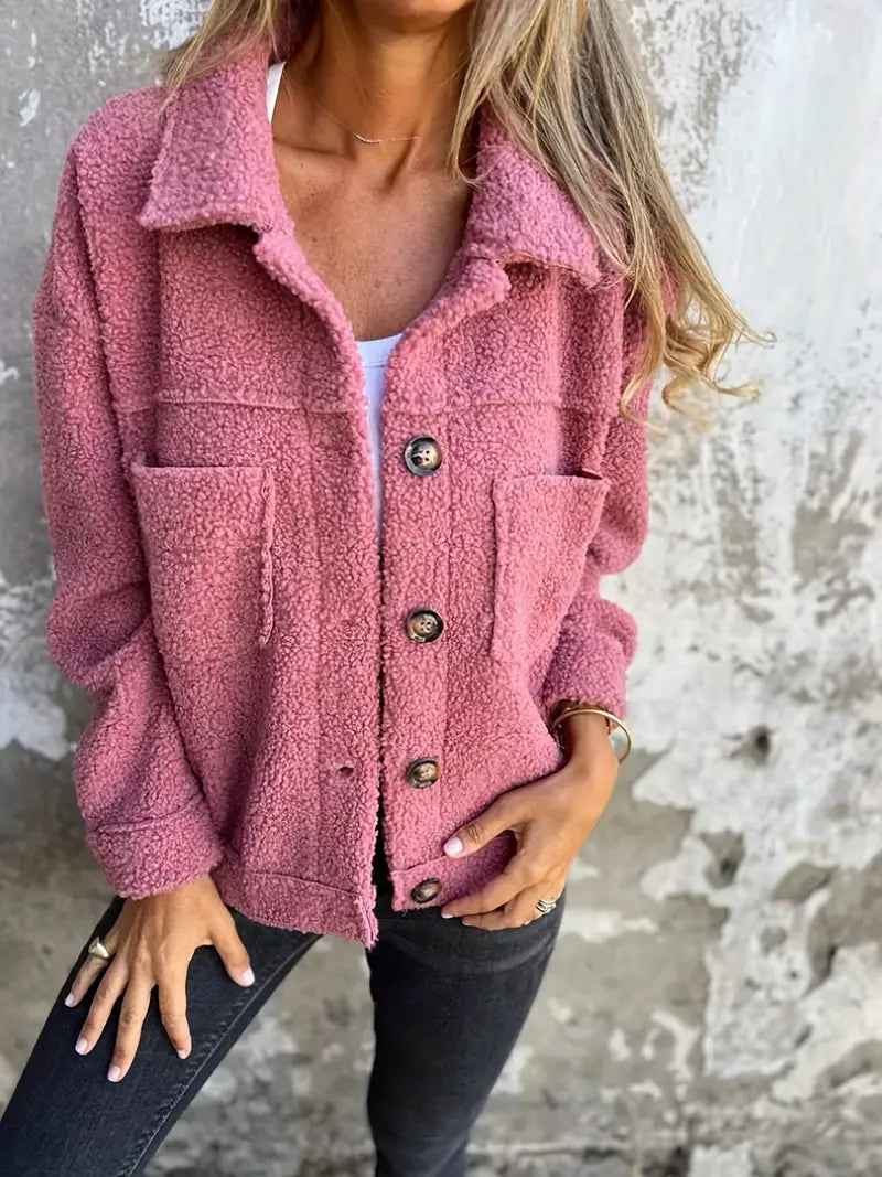 Pascaline | Women's Button-Down Relaxed Fit Jacket Classic Collar