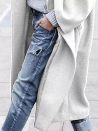 Magnolia oversized long coat detail view thirteen