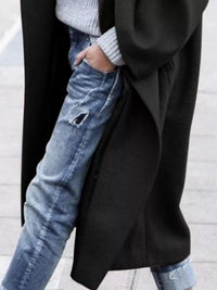 Magnolia oversized long coat detail view seven