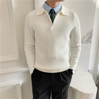 Houghton zip-up collared jumper sleeve detail