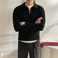 Houghton zip-up collared jumper styling view