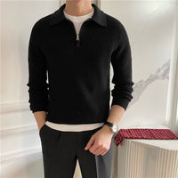 Houghton zip-up collared jumper outfit detail
