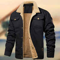 Shepherd sherpa collar jacket in Black