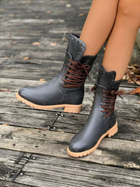 Magdalena lace-up mid-calf boots alternate view