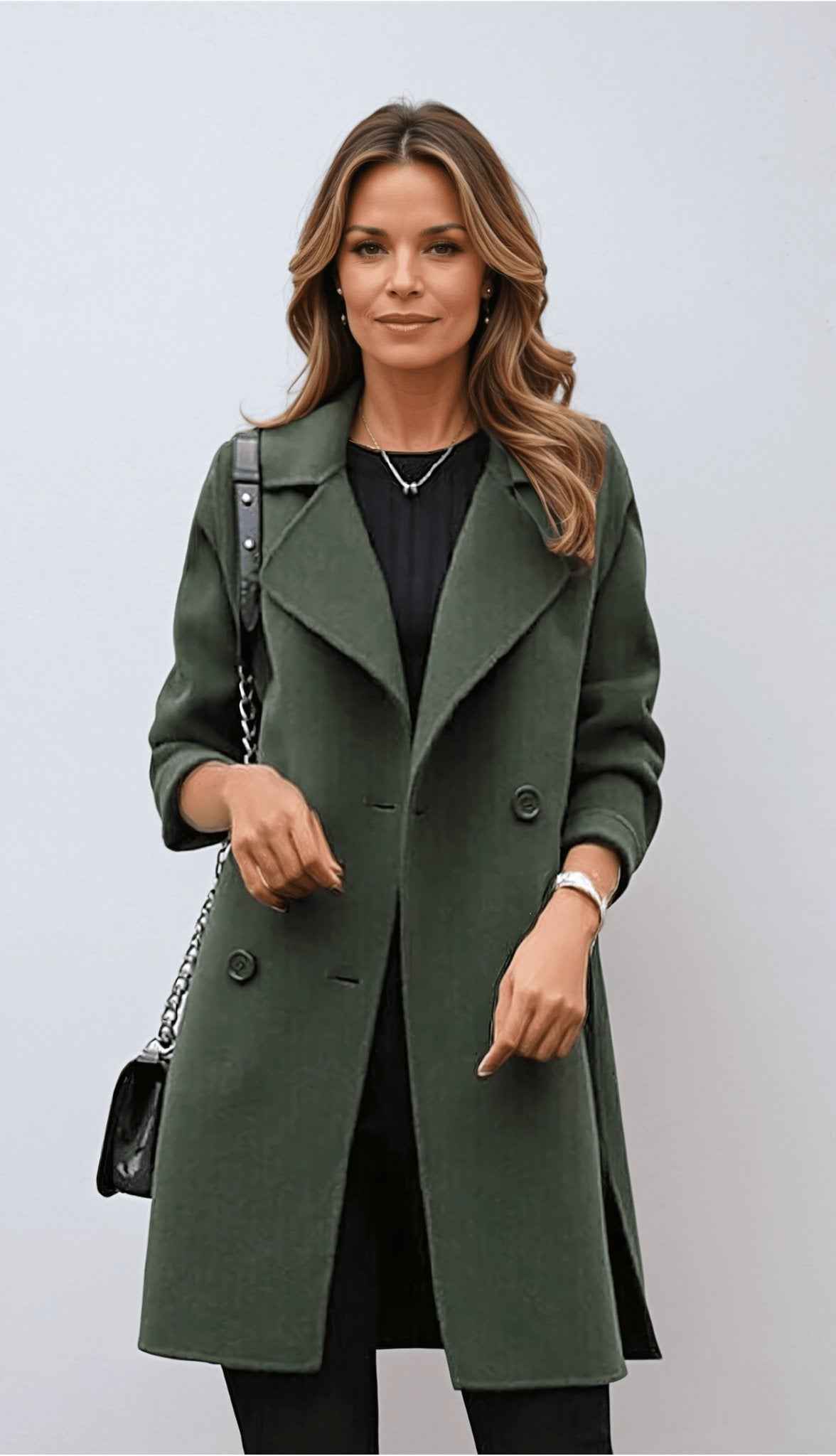 Thomasin | Women's Double Breasted Mid-Length Coat