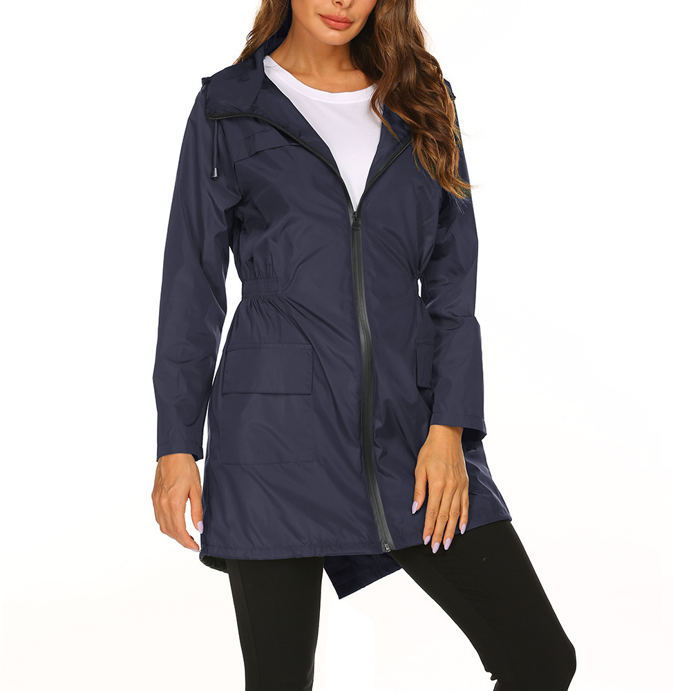 Paloma hooded anorak jacket in Marine Blue