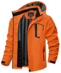 Egon hooded outdoor jacket in Orange