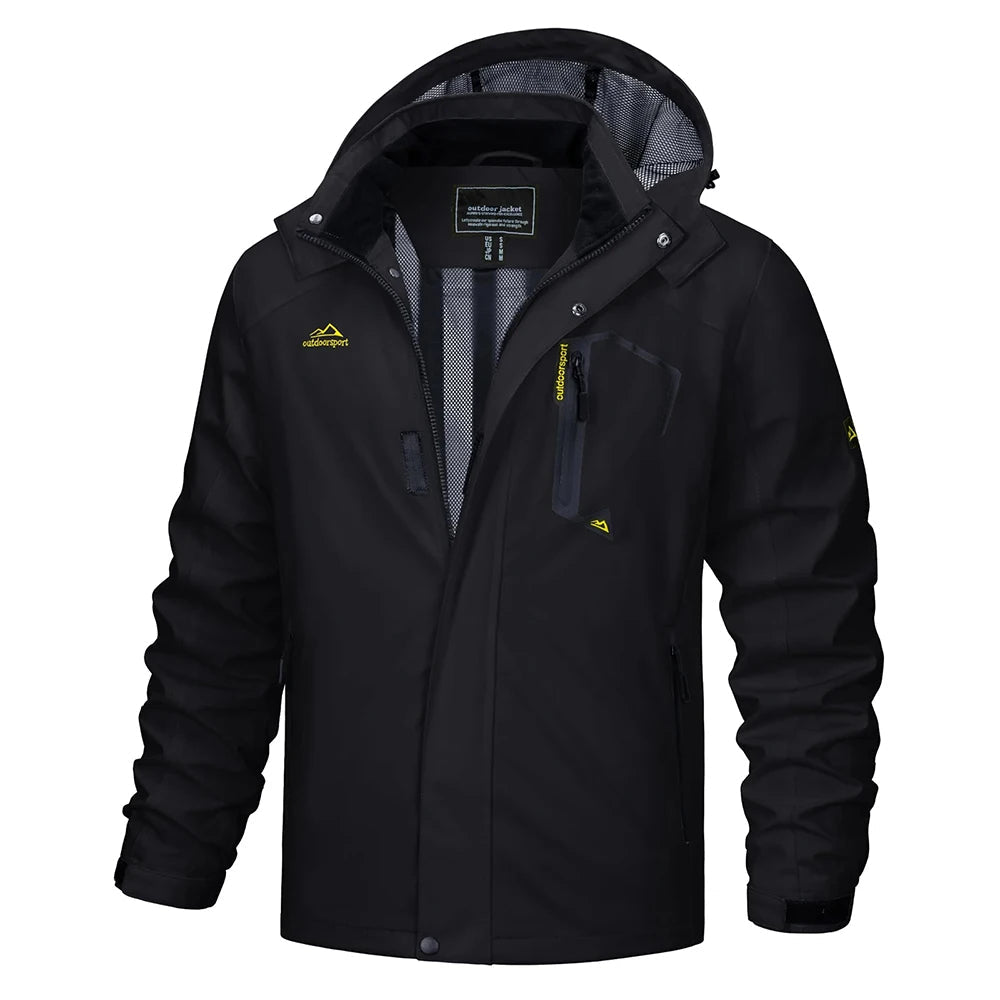 Egon hooded outdoor jacket detail view 10