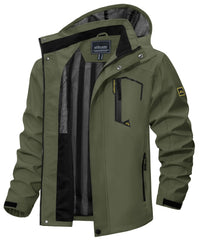 Egon hooded outdoor jacket in Army Green