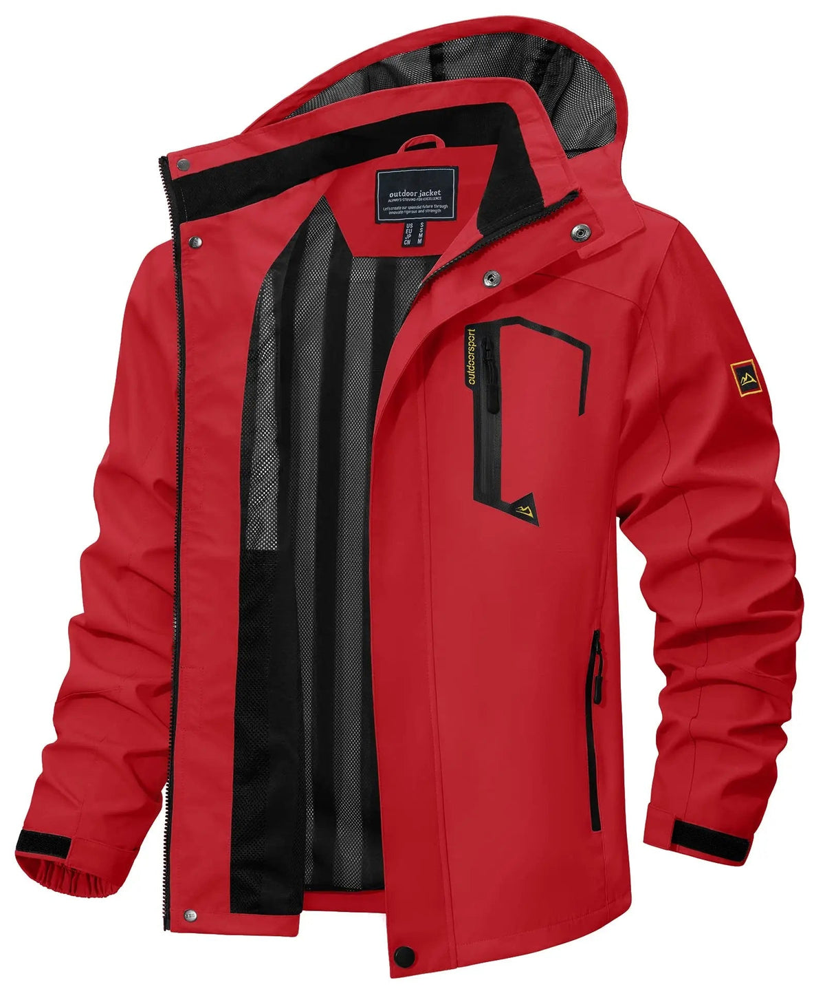 Egon hooded outdoor jacket in Red