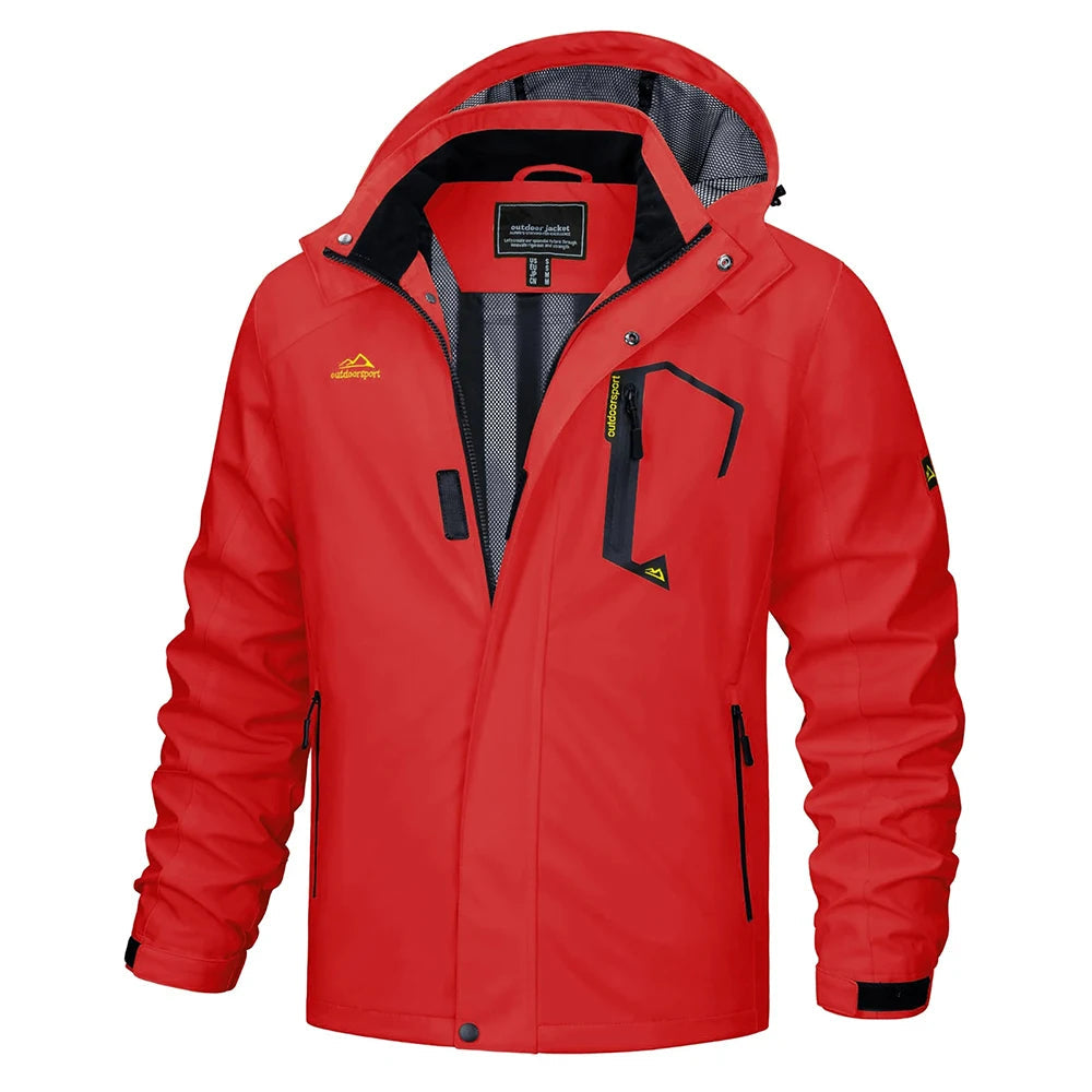 Egon hooded outdoor jacket detail view 12