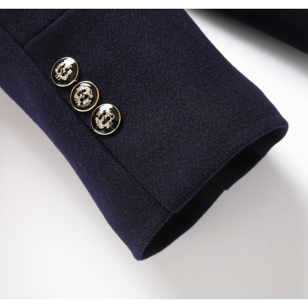 Mowbray stand collar mid-length coat alternate view