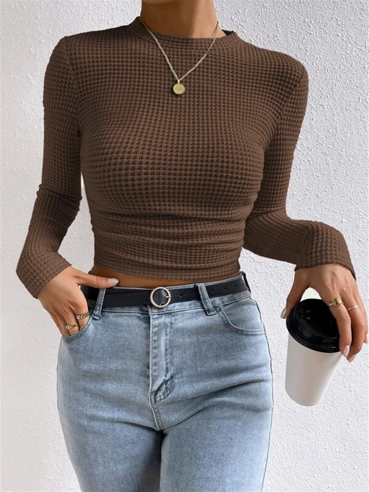 Bettina fitted long sleeve top, thirteenth view
