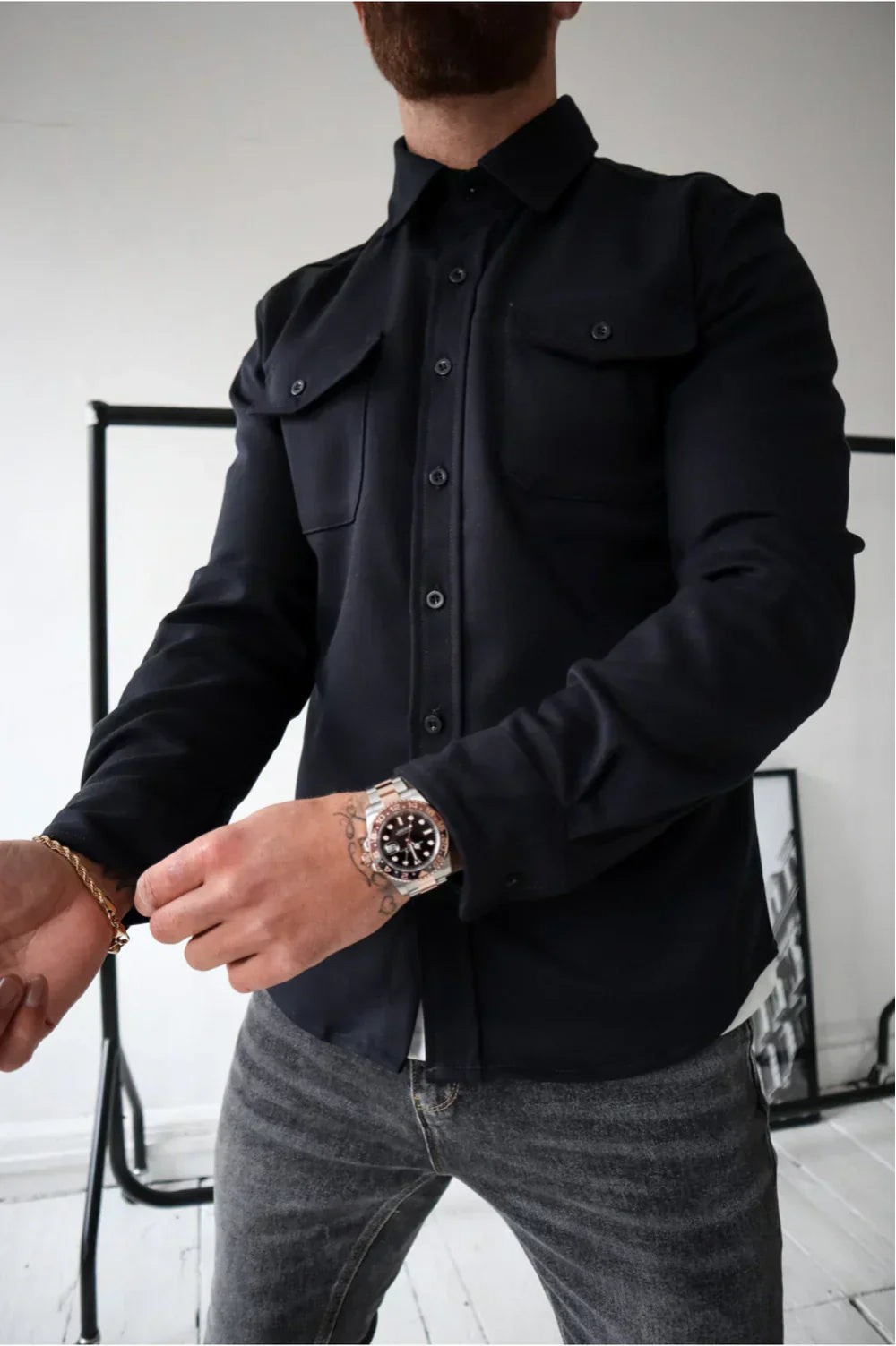 Lyndon shirt jacket in Dark Blue