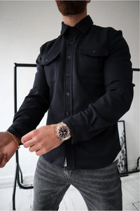 Lyndon shirt jacket in Dark Blue