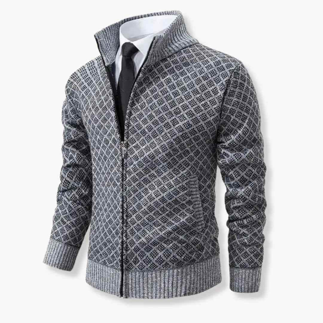 Warren | Men's Full-Zip Stand Collar Knit Jacket