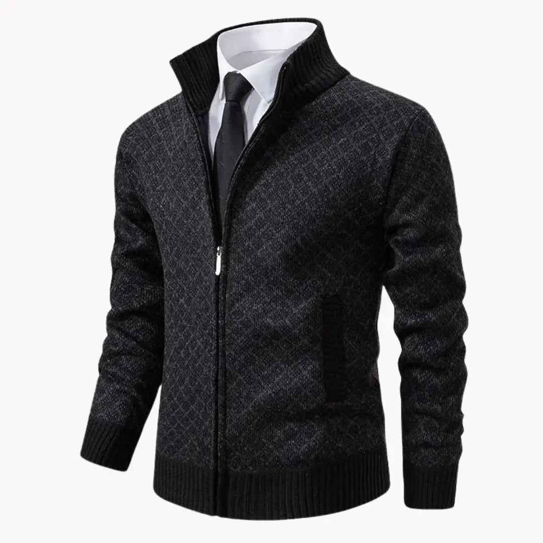 Warren | Men's Full-Zip Stand Collar Knit Jacket